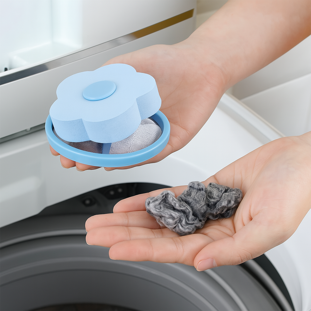 Lot de 4 Capsules Attrape-Poils pour Machine à Laver